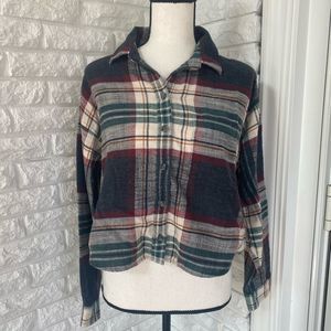 American Eagle Cropped Flannel